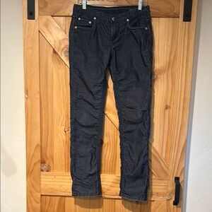 Stitch's Women's Relaxed Straight Leg Jeans - Dark Blue Corduroy